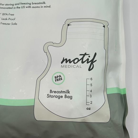 Motif Medical Breastmilk Storage Bags 100 Count 8oz BPA Free Freezer Safe NEW - Picture 5 of 9